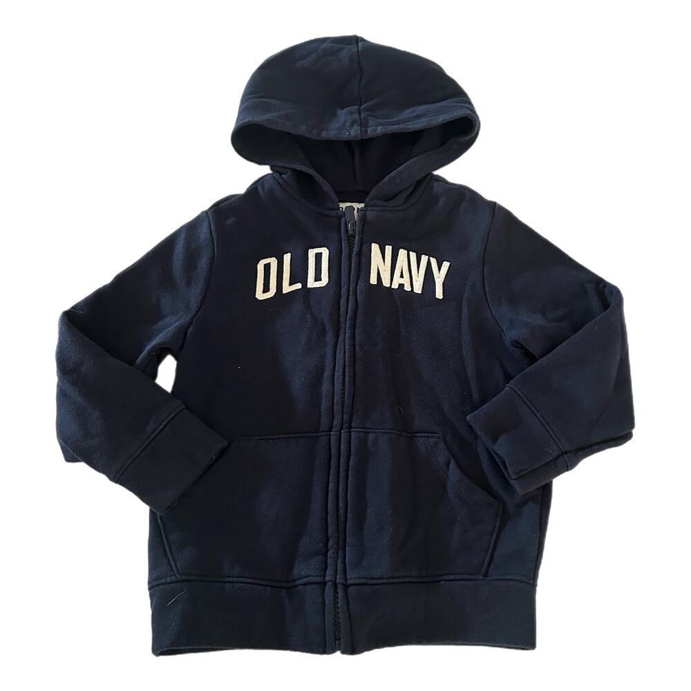 Old Navy Zip Up Hoodie Sweatshirt Boys 4T Navy